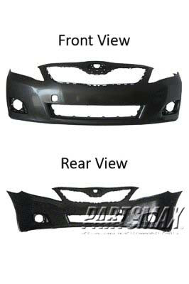 1000 | 2010-2011 TOYOTA CAMRY Front bumper cover Japan Built; prime | TO1000357|5211933966