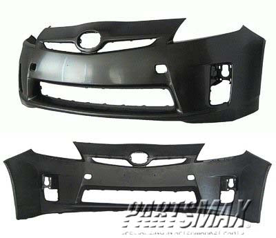 250 | 2010-2011 TOYOTA PRIUS Front bumper cover Halogen H/Lamps; w/o Pre-Collision System; prime | TO1000359|5211947917