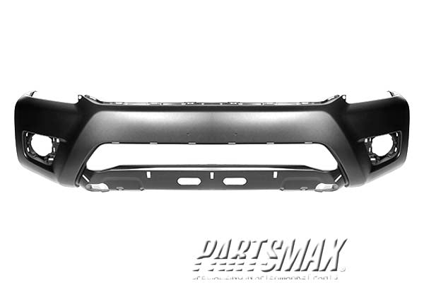 1000 | 2012-2015 TOYOTA TACOMA Front bumper cover BASE; w/o Wheel Opening Flares; Fine Textured Black | TO1000384|5211904060