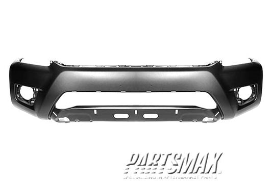 1000 | 2012-2015 TOYOTA TACOMA Front bumper cover BASE; w/o Wheel Opening Flares; Fine Textured Black | TO1000384|5211904060