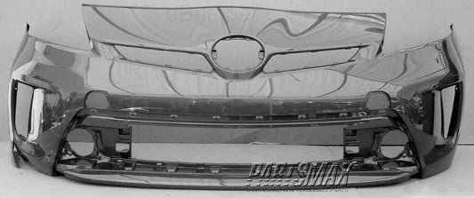 1000 | 2012-2015 TOYOTA PRIUS PLUG-IN Front bumper cover PLUG-IN; Halogen Headlamps; prime | TO1000394|5211947934
