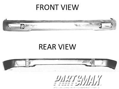 1002 | 1995-1997 TOYOTA TACOMA Front bumper face bar 2WD; black | TO1002153|5210104050