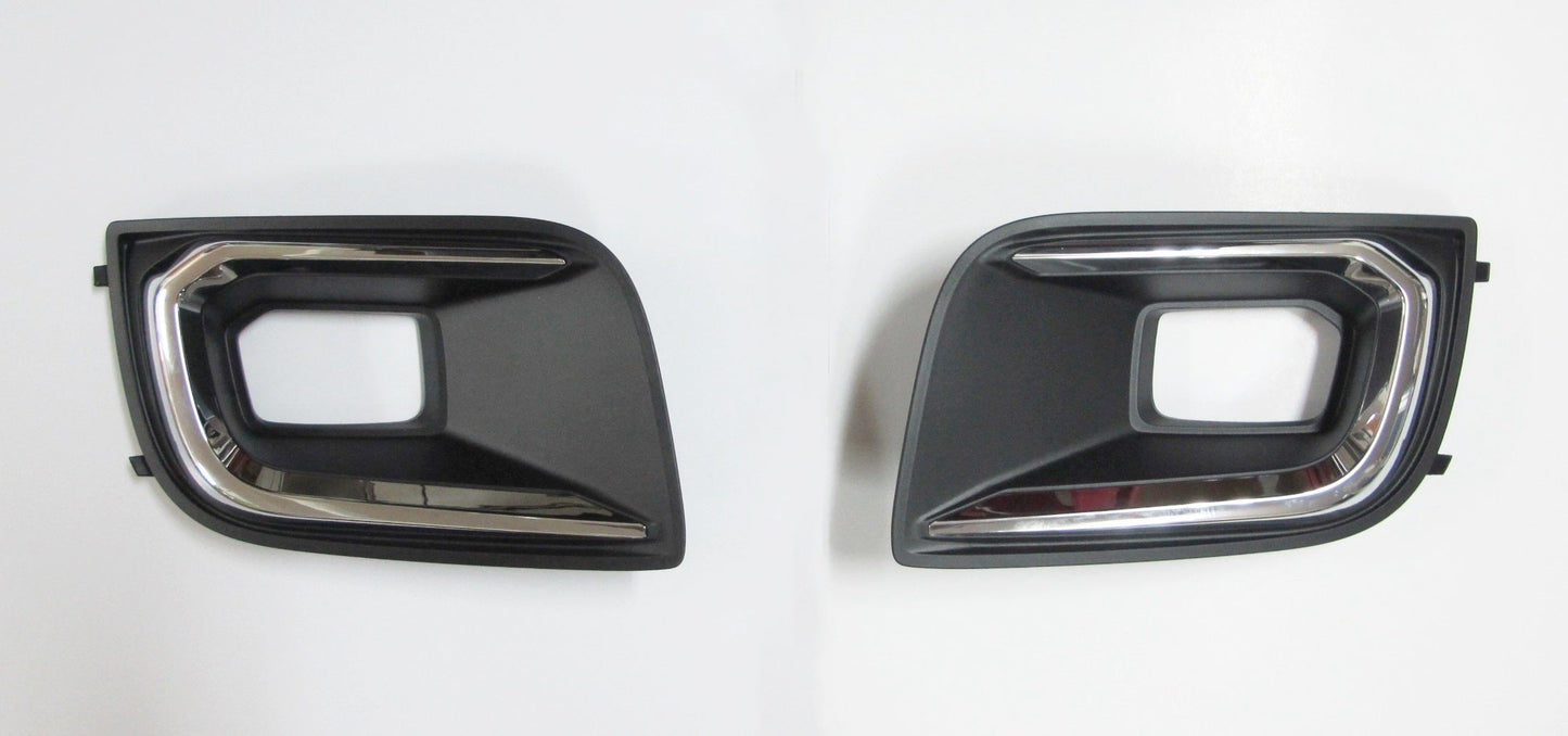 1038 | 2018-2020 TOYOTA SEQUOIA LT Front bumper insert SR5; w/TRD Sport Pkg; Fog Lamp Bezel; Chrome | TO1038219|520400C020