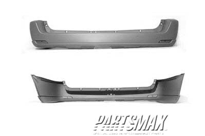 1100 | 2001-2004 TOYOTA SEQUOIA Rear bumper cover w/o wheel opening flares; prime | TO1100201|521590C901