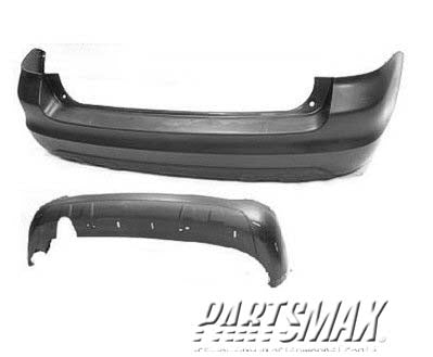 2430 | 2003-2008 TOYOTA MATRIX Rear bumper cover w/spoiler; prime | TO1100206|521590Z903