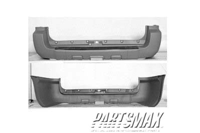 1100 | 2006-2009 TOYOTA 4RUNNER Rear bumper cover w/trailer hitch; prime | TO1100253|5215935190