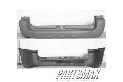 2430 | 2006-2009 TOYOTA 4RUNNER Rear bumper cover w/o trailer hitch; prime | TO1100254|5215935200
