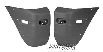 2440 | 1996-2000 TOYOTA RAV4 Rear bumper face bar 2dr SUV; standard; w/bumper extension & marker holes; left; dark gray | TO1102231|5216242080