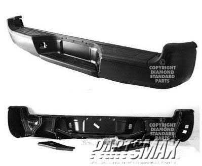 2450 | 2005-2014 TOYOTA TACOMA Rear bumper assembly w/o SR5|LIMITED; w/Pads/Rein/Brackets/Cover/Seals/Lamps; PTM; see notes | TO1103114|5215104051-PFM