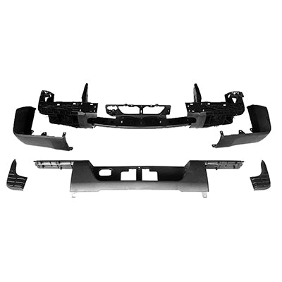 2450 | 2016-2017 TOYOTA TUNDRA Rear bumper assembly Resin; To 1-17; w/o Tow Hitch; w/o Park; w/o Blind Spot; PTM; see notes | TO1103131|520230C122-PFM