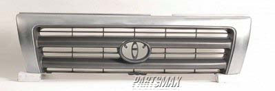 1200 | 1997-2000 TOYOTA TACOMA Grille assy 2WD; Prerunner; bright | TO1200213|5310004100