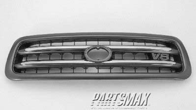 1200 | 2001-2004 TOYOTA SEQUOIA Grille assy Limited; dark gray w/bright molding - paint to match | TO1200243|531000C040C0