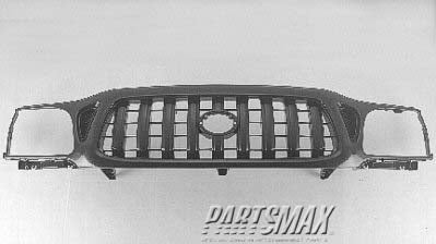 860 | 2001-2004 TOYOTA TACOMA Grille assy w/o S-Runner; matte-black | TO1200250|5310004250C0