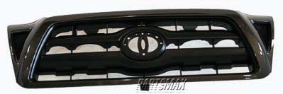 860 | 2005-2011 TOYOTA TACOMA Grille assy Matte Black | TO1200269|5310004350