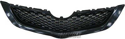 860 | 2009-2012 TOYOTA YARIS Grille assy Sedan; Black; Code 209; PTM | TO1200328|5311152580C0