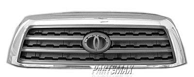1200 | 2008-2017 TOYOTA SEQUOIA Grille assy LIMITED|PLATINUM; Chrome/Silver | TO1200329|531000C190