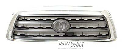 1200 | 2008-2017 TOYOTA SEQUOIA Grille assy SR5; w/o Sport Pkg; Chrome/Gray | TO1200331|531000C200