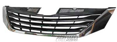 860 | 2011-2014 TOYOTA SIENNA Grille assy LE; w/o Radar Cruise Controll; Grille & Molding Assy | TO1200334|5310108080