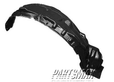 1249 | 2001-2004 TOYOTA TACOMA RT Front fender inner panel fender liner; plastic | TO1249117|5387504050