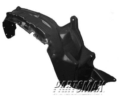 1249 | 2003-2006 TOYOTA TUNDRA RT Front fender inner panel fender liner; except Double Cab; w/plastic bumper | TO1249125|538750C030