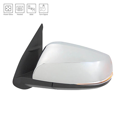 1320 | 2016-2017 TOYOTA TACOMA LT Mirror outside rear view w/Blind Spot Detection; w/Signal Lamps; w/Cover; Chrome; see notes | TO1320360|8794004250-PFM