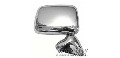 1710 | 1989-1995 TOYOTA PICKUP RT Mirror outside rear view door mount foldaway; w/vent window; w/single glass mirrors; Chrome | TO1321122|8791089143