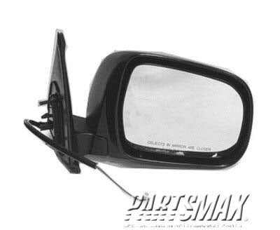 1710 | 2005-2011 TOYOTA TACOMA RT Mirror outside rear view Power; Matte Black | TO1321256|8791004170