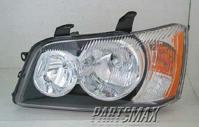 1150 | 2001-2003 TOYOTA HIGHLANDER LT Headlamp assy composite w/o bulbs | TO2502141|8117048150