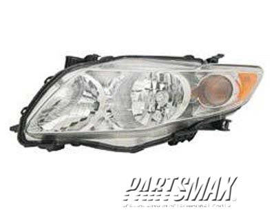 2502 | 2009-2010 TOYOTA COROLLA LT Headlamp assy composite BASE|CE|LE|XLE | TO2502182|8115002670