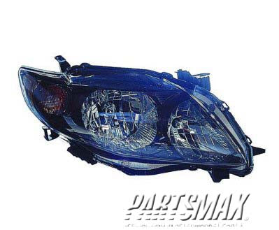 1150 | 2009-2010 TOYOTA COROLLA LT Headlamp assy composite S|XRS | TO2502183|8115002680