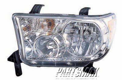 2502 | 2009-2013 TOYOTA TUNDRA LT Headlamp assy composite w/Level Adjuster | TO2502194|811500C070