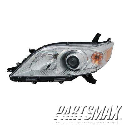 2502 | 2011-2020 TOYOTA SIENNA LT Headlamp assy composite BASE|L|LE|XLE|LIMITED; Halogen; w/o LED DRL | TO2502199|8115008032