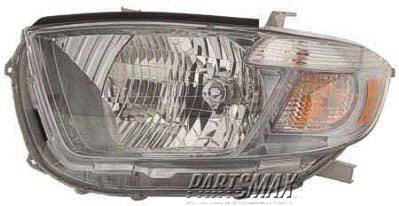 1150 | 2010-2010 TOYOTA HIGHLANDER LT Headlamp assy composite SPORT; USA Built | TO2502202|811500E120