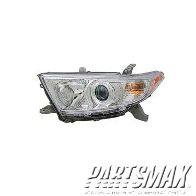 1150 | 2011-2013 TOYOTA HIGHLANDER LT Headlamp assy composite USA Built | TO2502208|811500E130