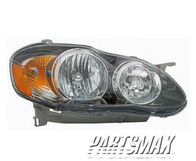 2503 | 2005-2008 TOYOTA COROLLA RT Headlamp assy composite S|XRS; USA built | TO2503154|8111002370