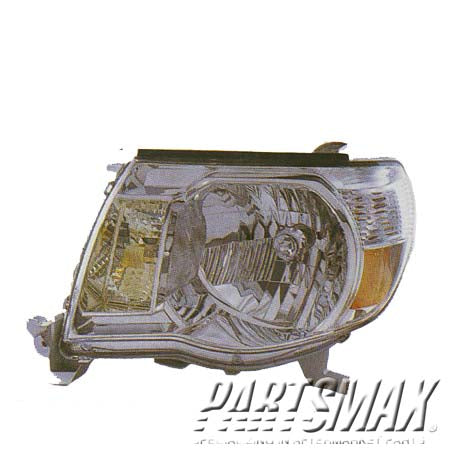 2503 | 2005-2011 TOYOTA TACOMA RT Headlamp assy composite Type 2; w/o Sport Pkg | TO2503157|8111004163