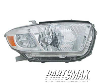 2503 | 2008-2010 TOYOTA HIGHLANDER RT Headlamp assy composite base/limited model; Japan Built | TO2503176|8113048470