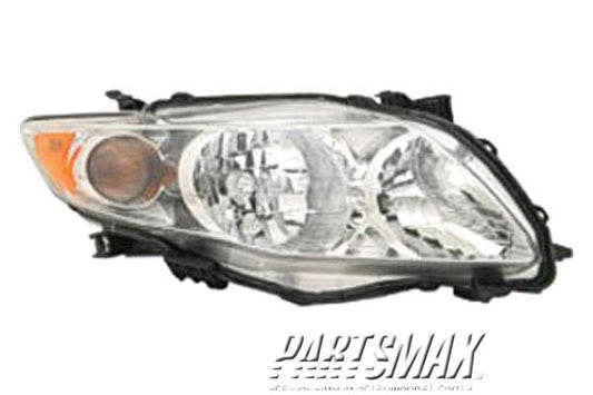 1160 | 2009-2010 TOYOTA COROLLA RT Headlamp assy composite BASE|CE|LE|XLE | TO2503182|8111002670