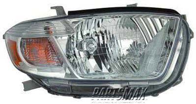 2503 | 2010-2010 TOYOTA HIGHLANDER RT Headlamp assy composite BASE|LIMITED|SE; USA Built | TO2503201|811100E090