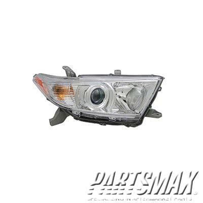 2503 | 2011-2013 TOYOTA HIGHLANDER RT Headlamp assy composite USA Built | TO2503208|811100E110