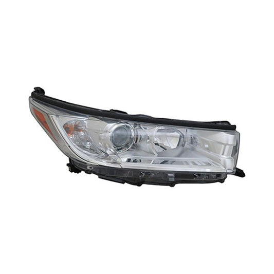 1160 | 2017-2019 TOYOTA HIGHLANDER RT Headlamp assy composite LE|LE PLUS|XLE; w/o Smoked Chrome Accent; w/o LED DRL; Chrome Bezel | TO2503251|811100E330