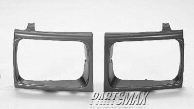 2512 | 1992-1995 TOYOTA PICKUP LT Headlamp door 4WD; except SR5; black & silver | TO2512117|5313235050
