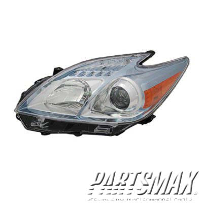 1171 | 2010-2011 TOYOTA PRIUS LT Headlamp lens/housing Halogen | TO2518122|8117047211