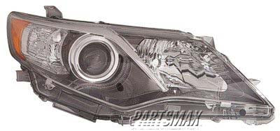 1172 | 2012-2014 TOYOTA CAMRY RT Headlamp lens/housing XLE; HID | TO2519135|8113006890