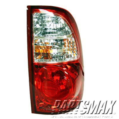 2070 | 2005-2006 TOYOTA TUNDRA LT Taillamp assy w/Regular & Access Cab; w/standard bed; Clear/Red Lens | TO2800161|815600C060