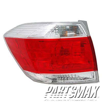 2070 | 2011-2012 TOYOTA HIGHLANDER LT Taillamp assy USA Built; Complete Assy | TO2800185|815600E070