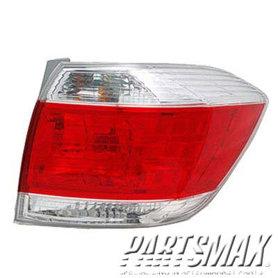 2801 | 2011-2012 TOYOTA HIGHLANDER RT Taillamp assy USA Built; Complete Assy | TO2801185|815500E070