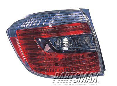 2818 | 2008-2010 TOYOTA HIGHLANDER LT Taillamp lens/housing HYBRID | TO2818139|8156148200