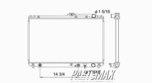 3010 | 1992-1993 LEXUS ES300 Radiator assembly w/manual trans | TO3010116|1640062150
