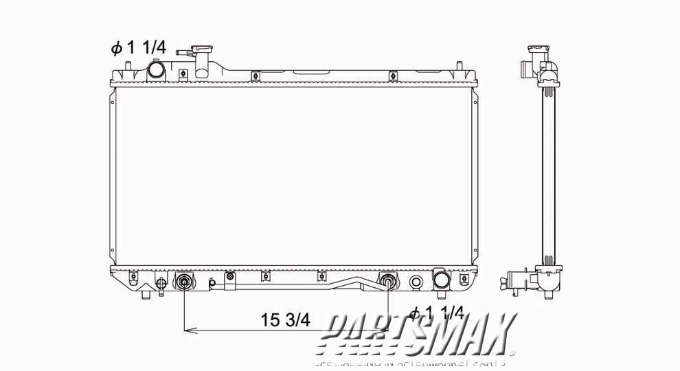 3010 | 1998-1999 TOYOTA RAV4 Radiator assembly w/auto trans | TO3010161|164007A501